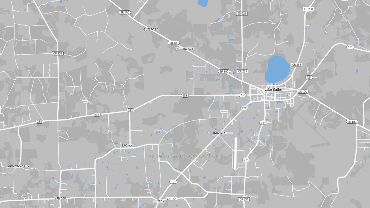 Transit Grade map of New River, FL