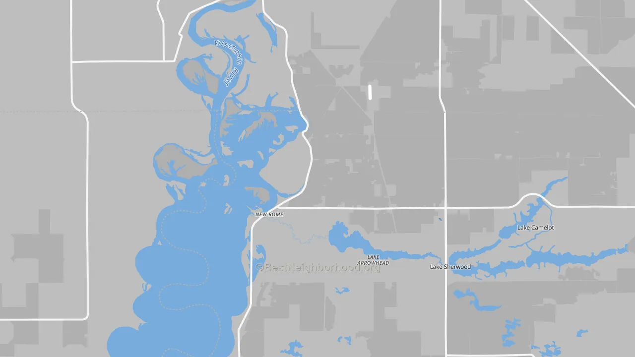 Transit Grade map of New Rome, WI