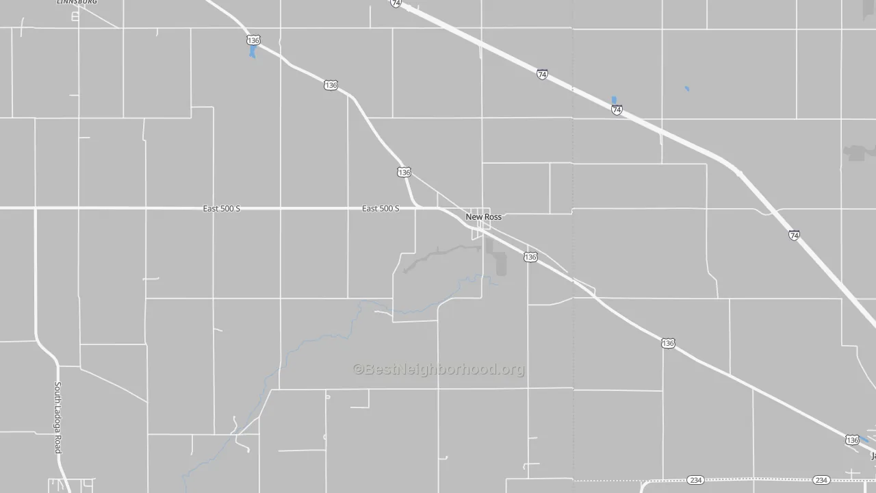 Transit Grade map of New Ross, IN
