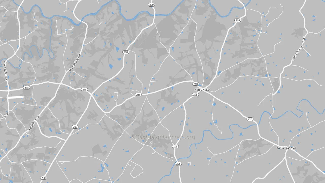 Transit Grade map of New Salem, NC