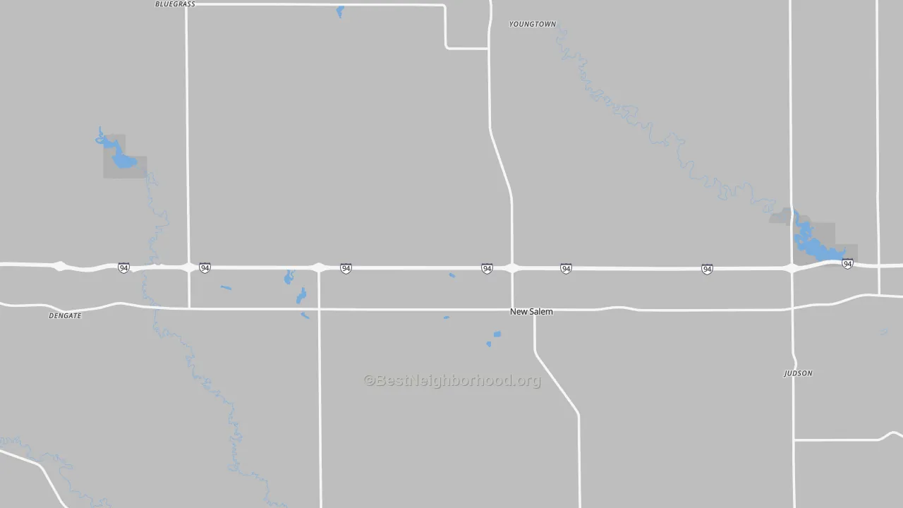 Transit Grade map of New Salem, ND