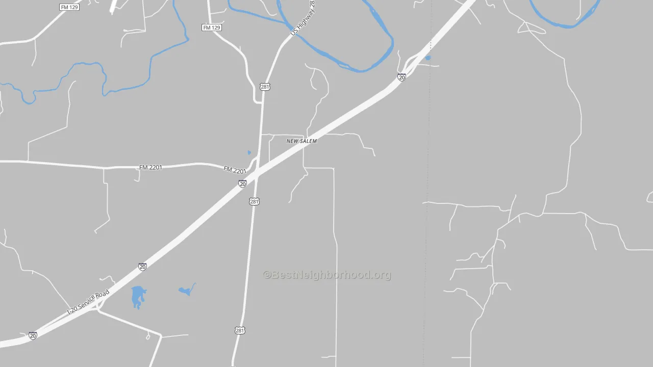 Transit Grade map of New Salem, TX