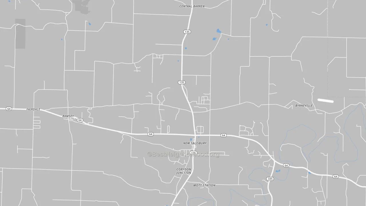 Transit Grade map of New Salisbury, IN