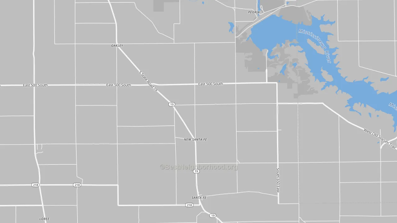 Transit Grade map of New Santa Fe, IN