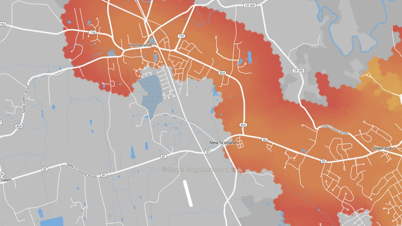 Transit Grade map of New Scotland, NY