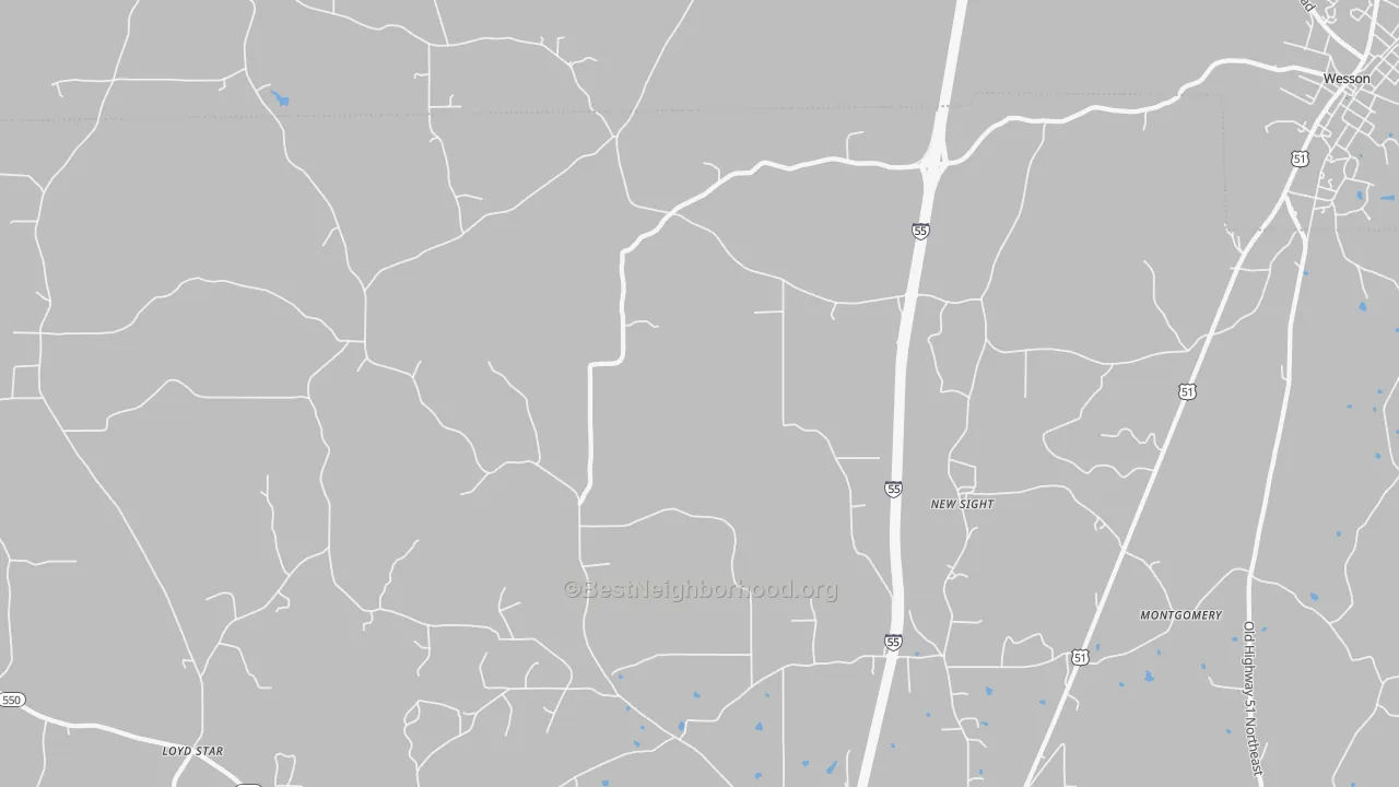 Transit Grade map of New Sight, MS
