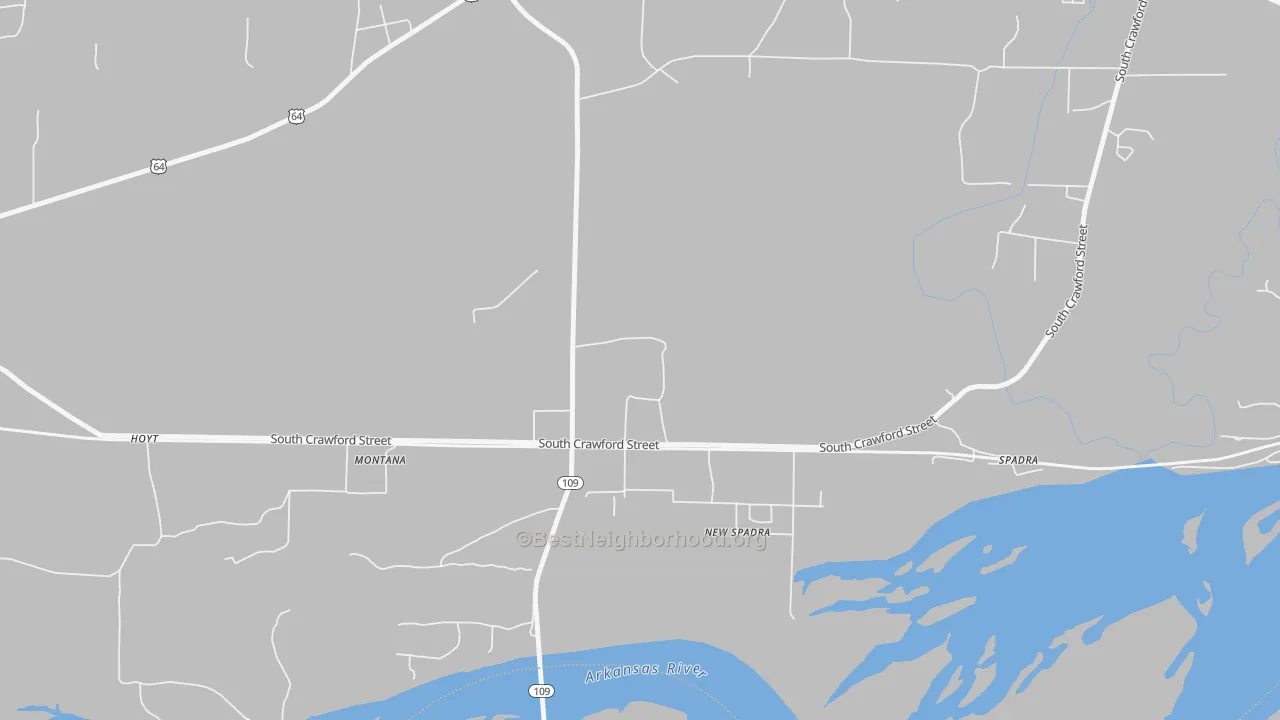 Transit Grade map of New Spadra, AR