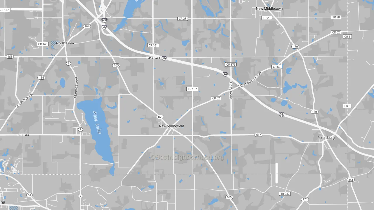 Transit Grade map of New Springfield, OH