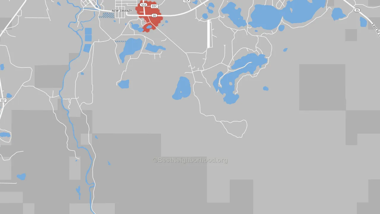 Transit Grade map of New Swanzy, MI