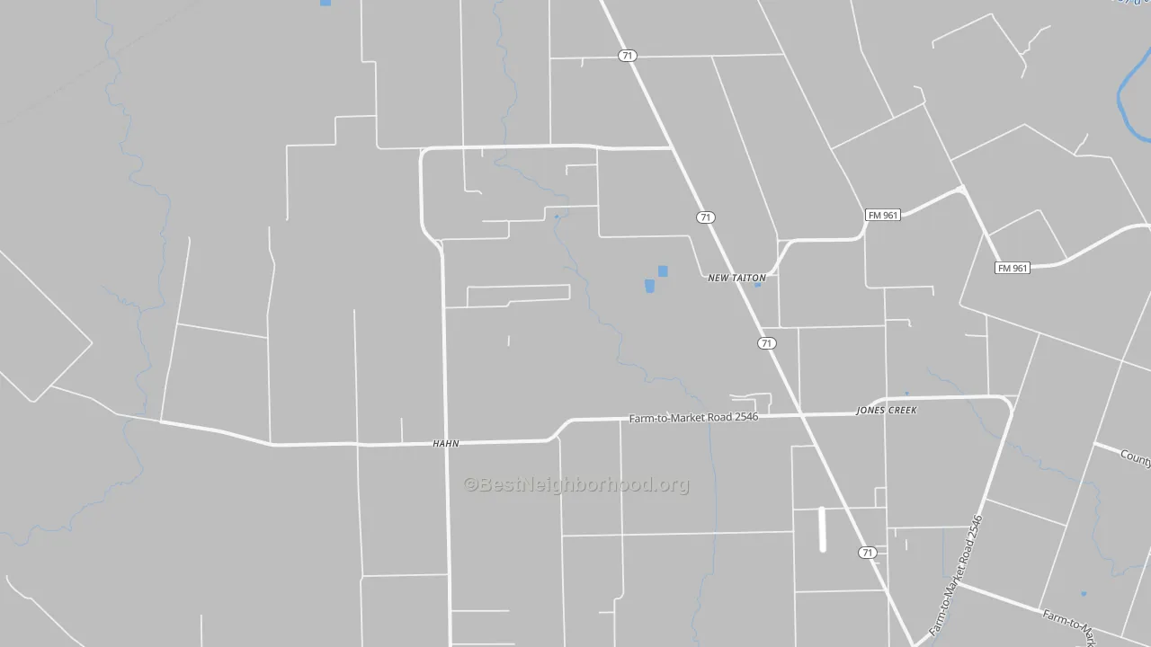 Transit Grade map of New Taiton, TX