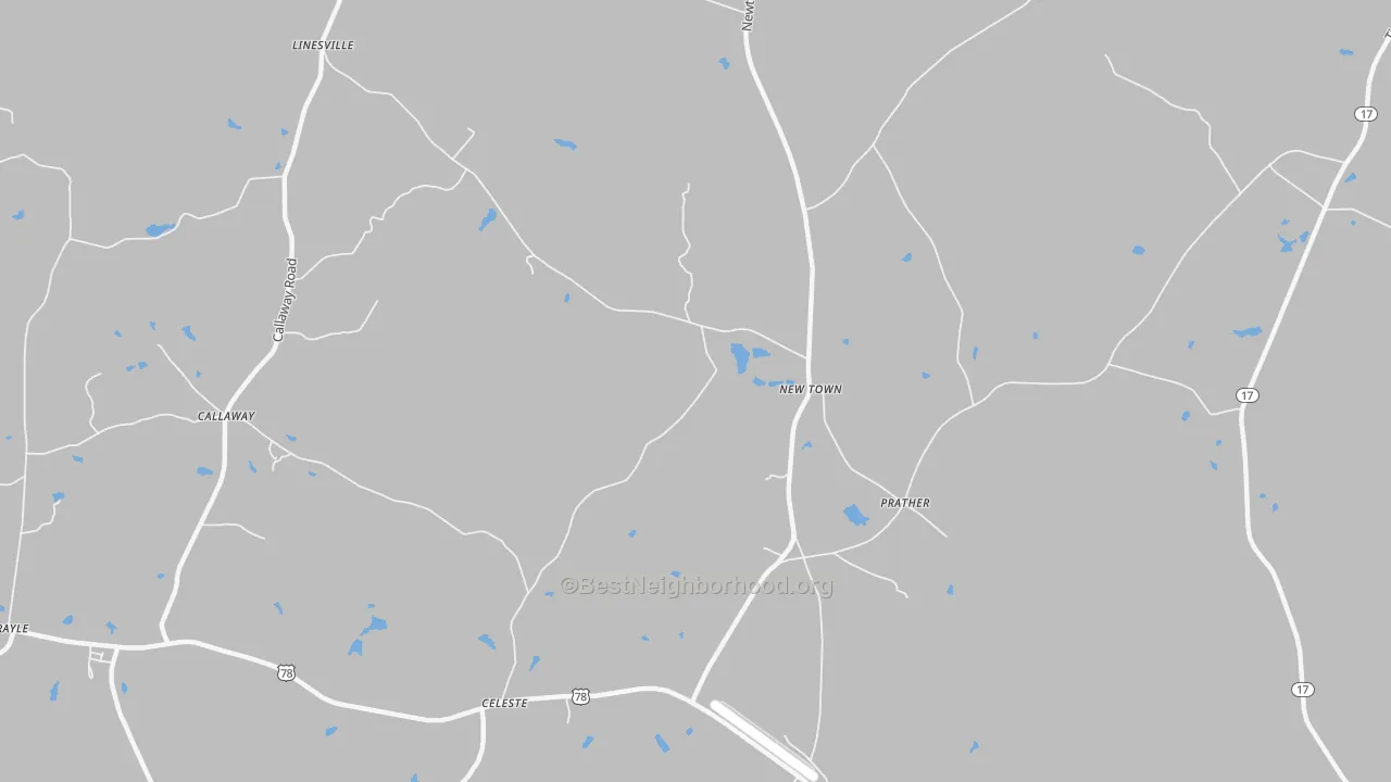 Transit Grade map of New Town, GA
