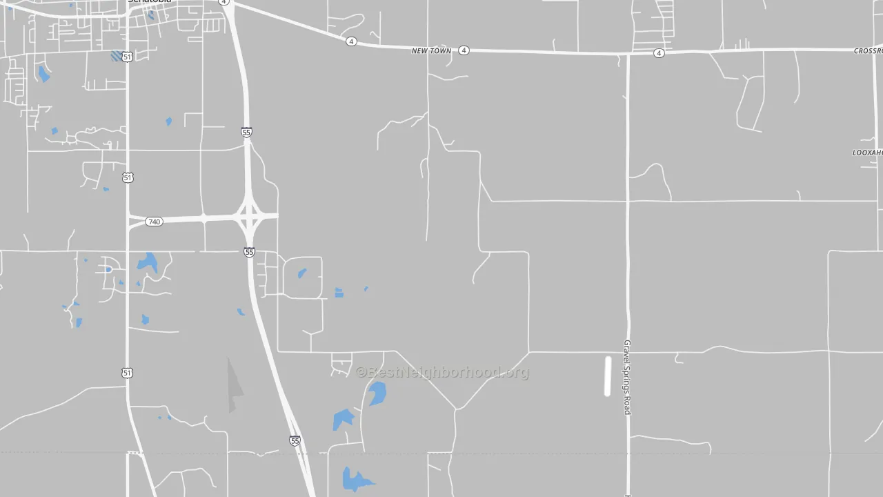 Transit Grade map of New Town, MS