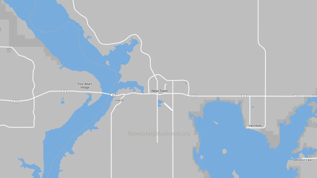 Transit Grade map of New Town, ND