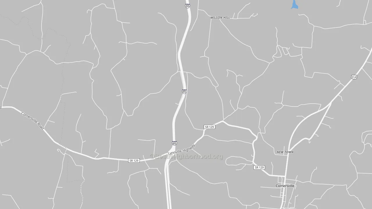 Transit Grade map of New Town, TN