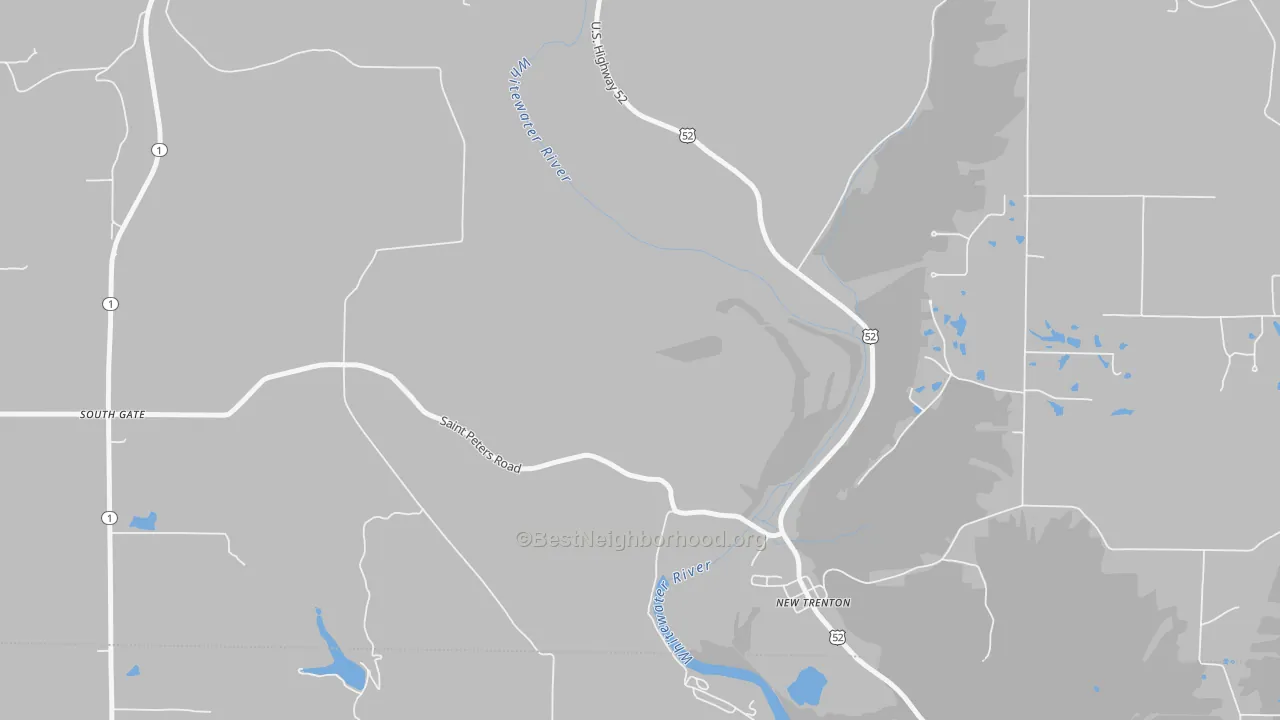Transit Grade map of New Trenton, IN