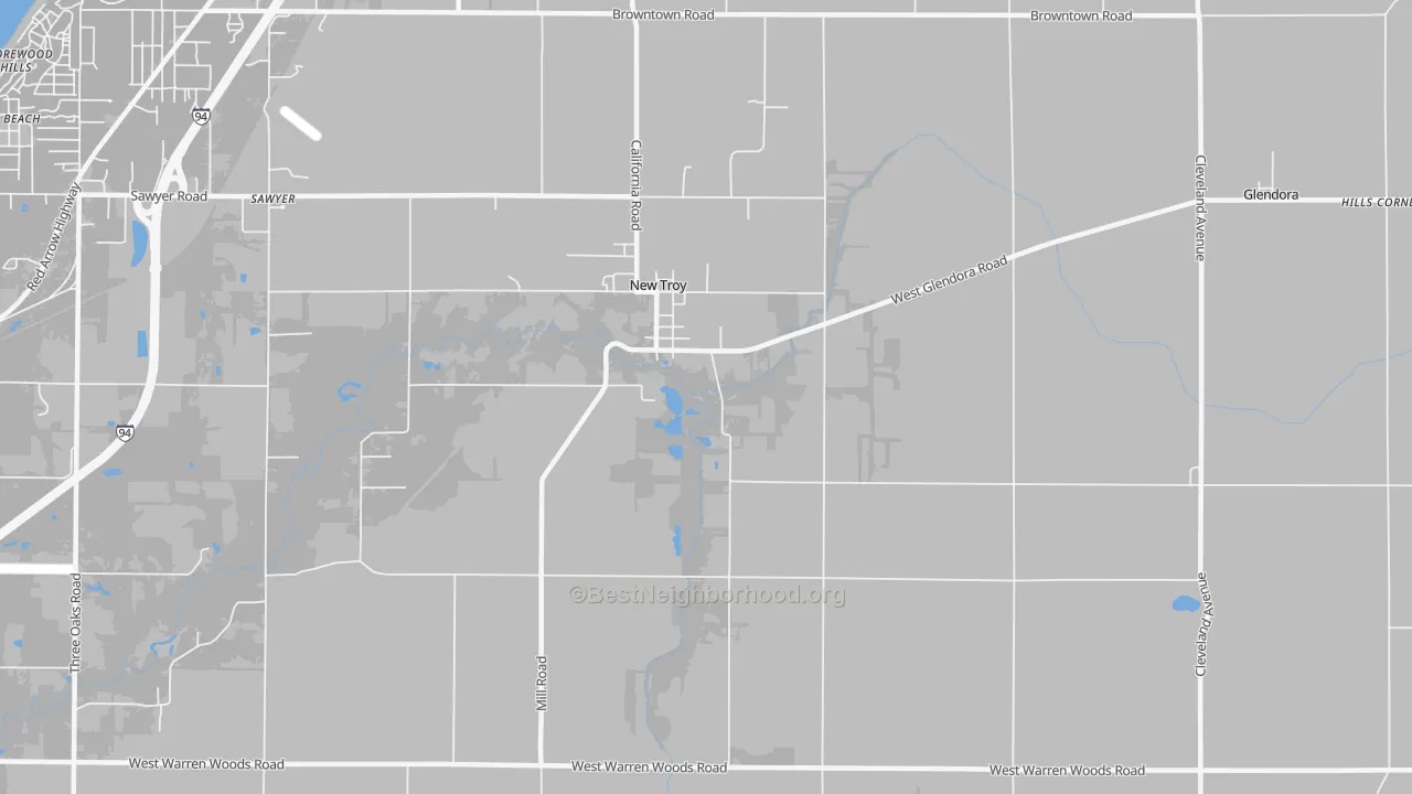 Transit Grade map of New Troy, MI
