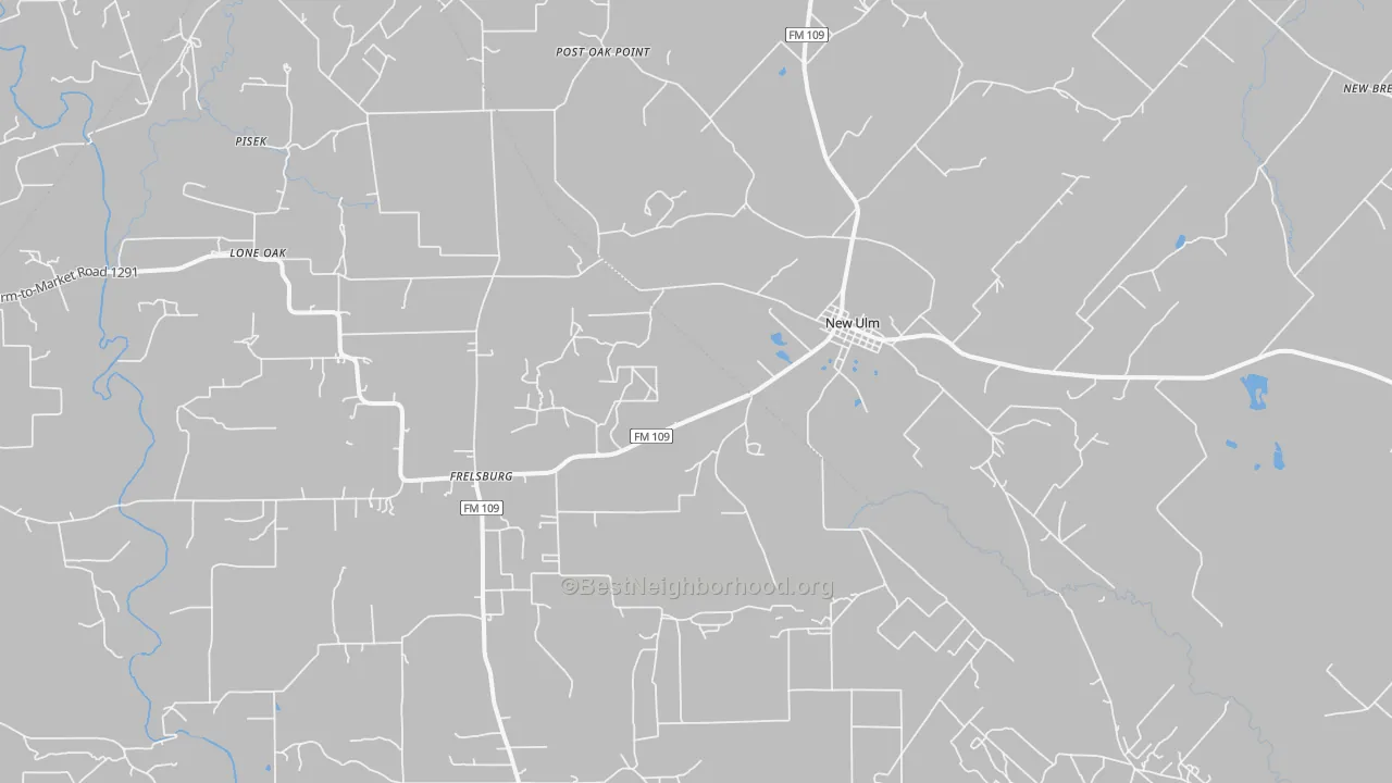 Transit Grade map of New Ulm, TX