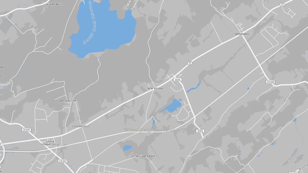 Transit Grade map of New Village, NJ