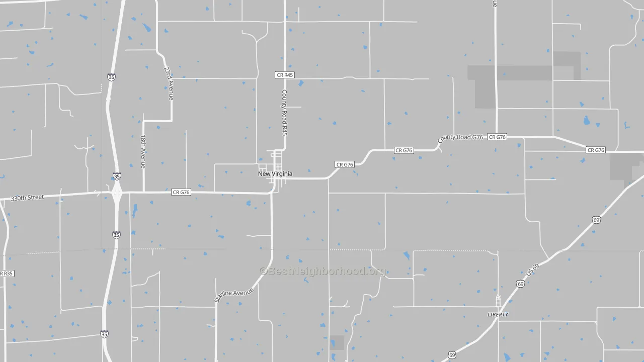 Transit Grade map of New Virginia, IA