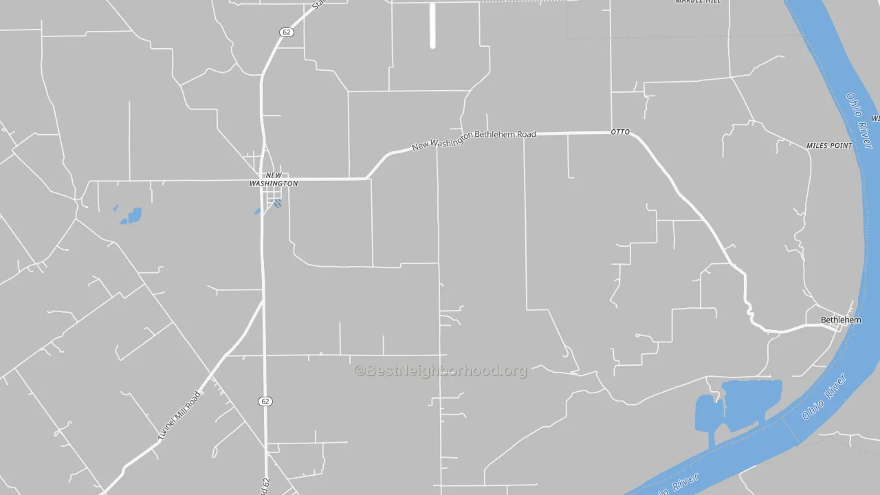 Transit Grade map of New Washington, IN