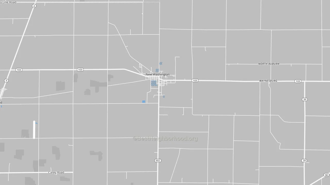 Transit Grade map of New Washington, OH