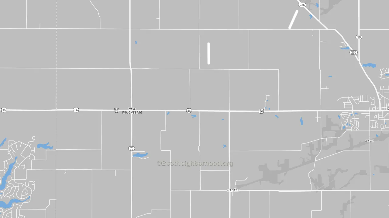 Transit Grade map of New Winchester, IN