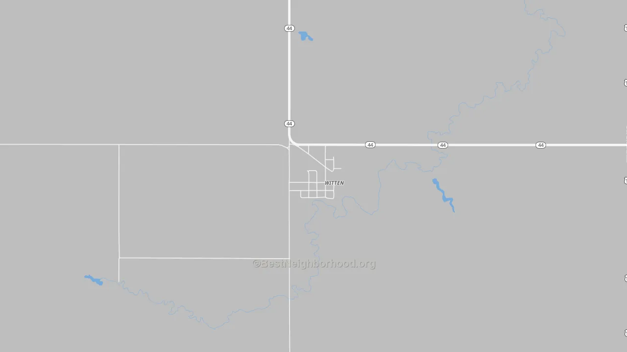 Transit Grade map of New Witten, SD