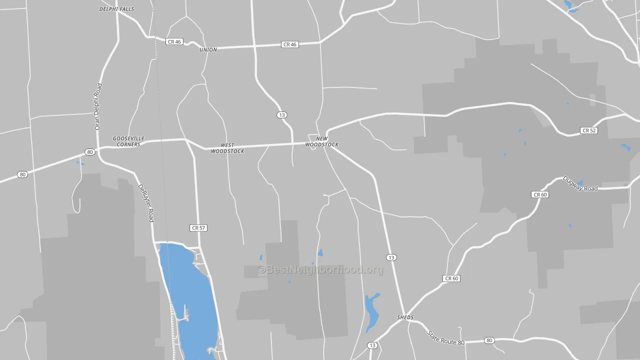 Transit Grade map of New Woodstock, NY