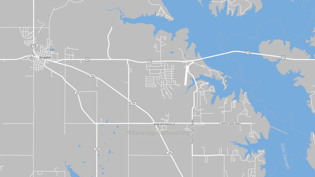 Transit Grade map of New Woodville, OK