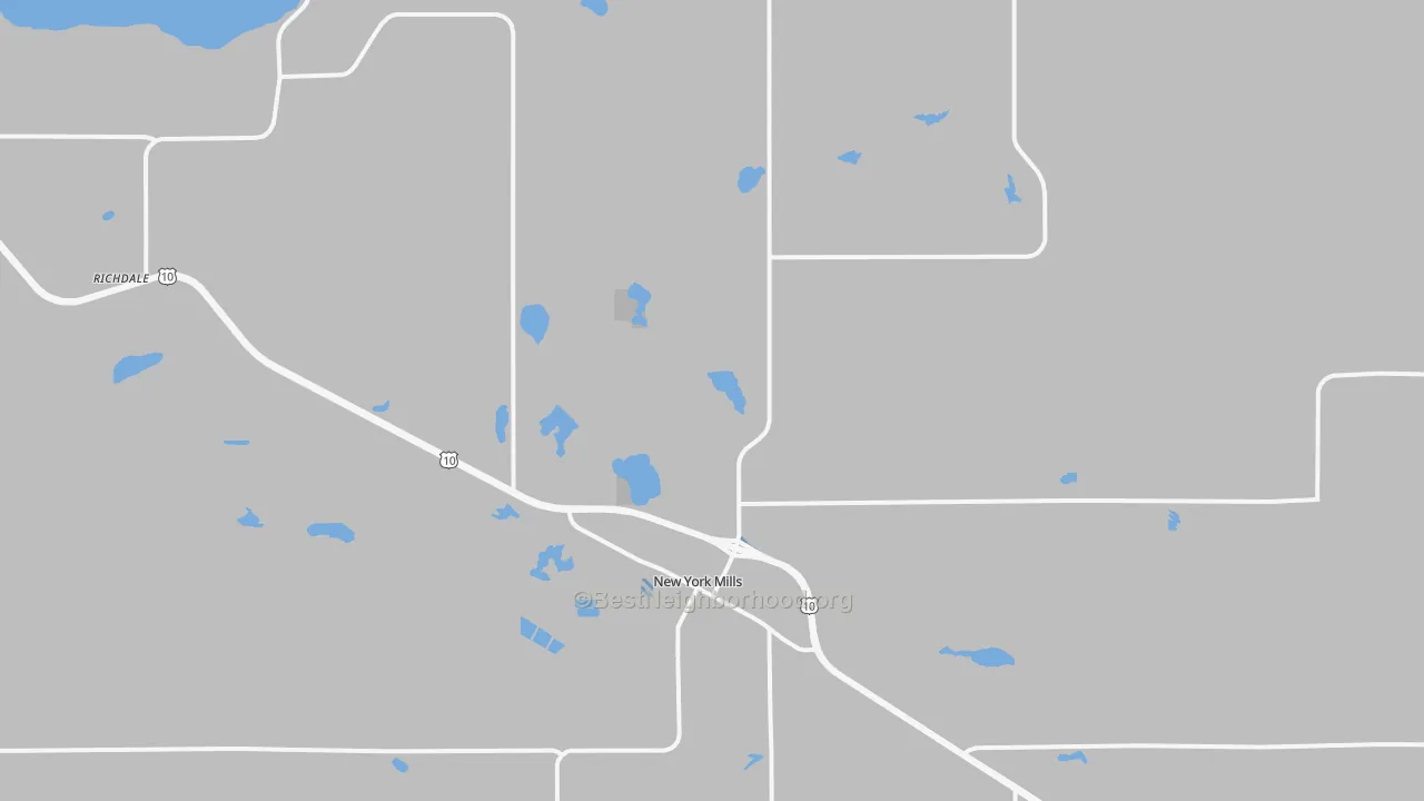 Transit Grade map of New York Mills, MN