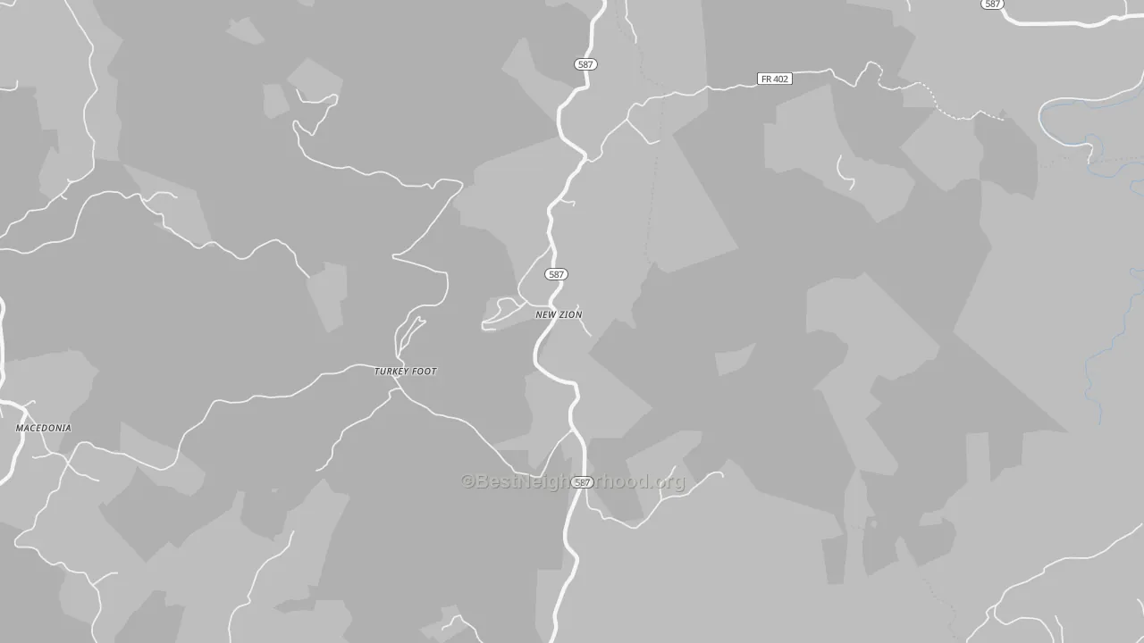 Transit Grade map of New Zion, KY