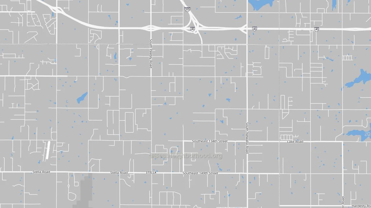 Transit Grade map of Newalla, OK