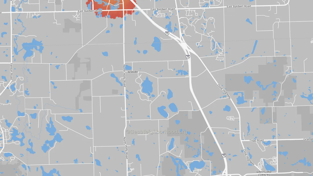 Transit Grade map of Newark, MI