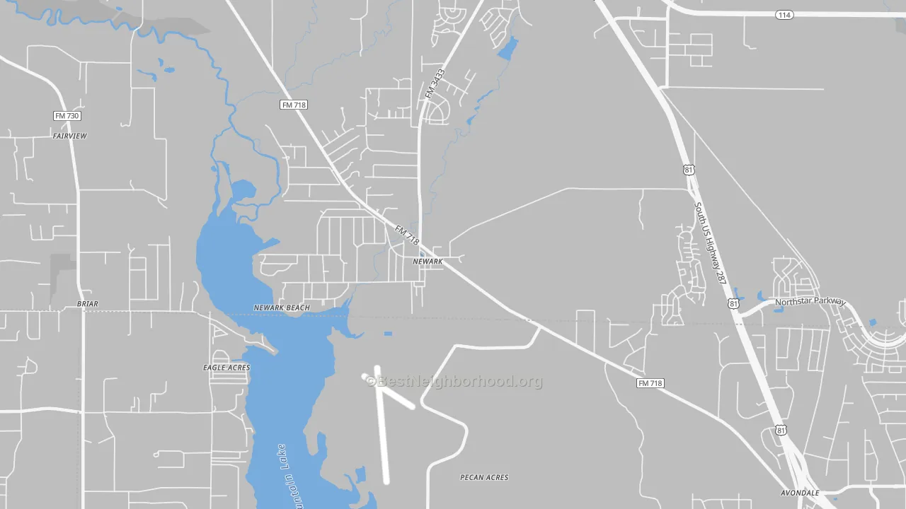 Transit Grade map of Newark, TX