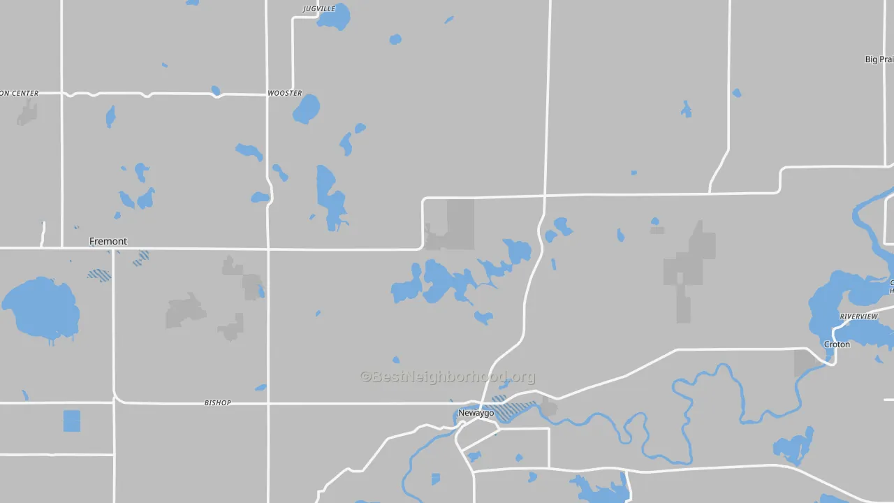 Transit Grade map of Newaygo County, MI