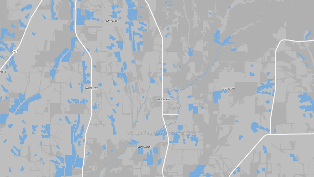 Transit Grade map of Newbern, AL