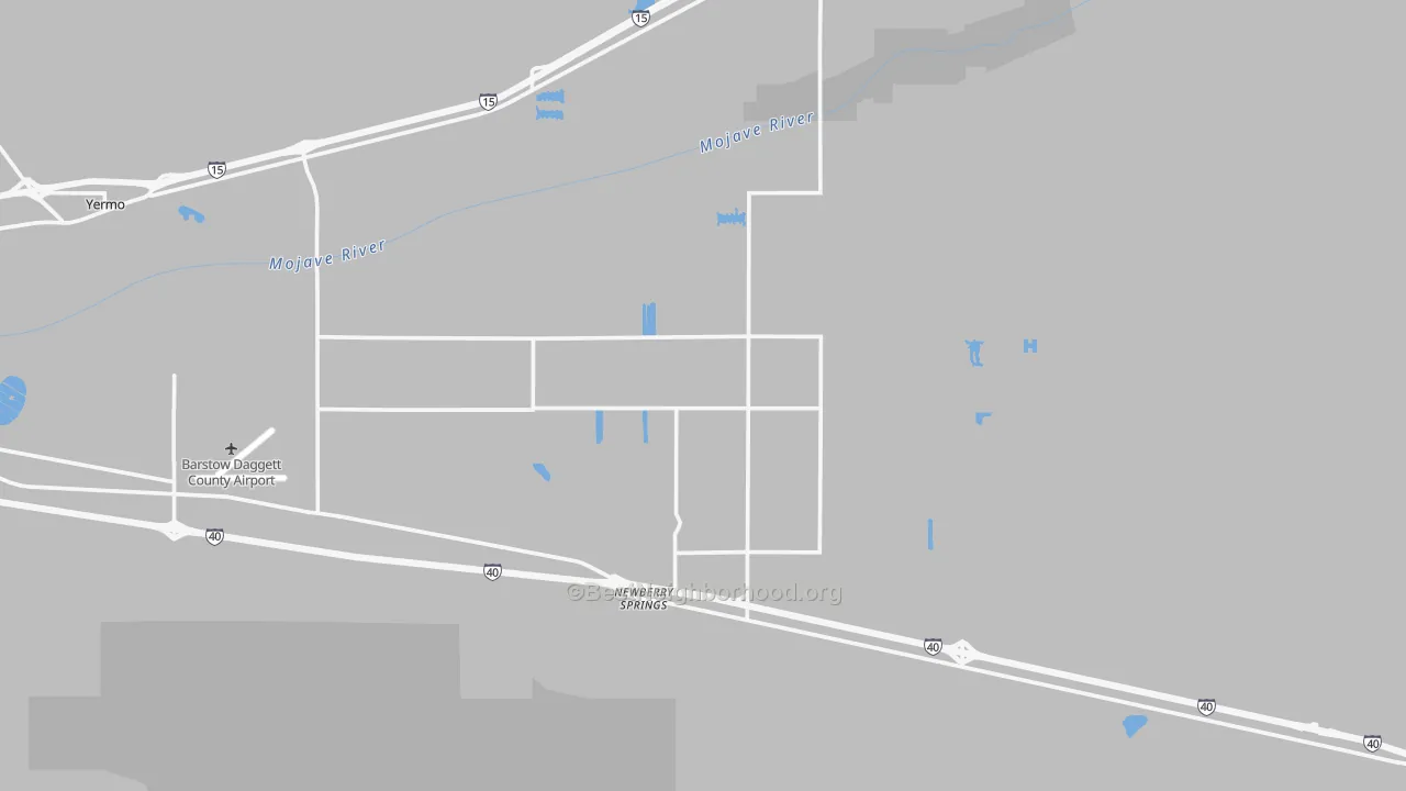 Transit Grade map of Newberry Springs, CA