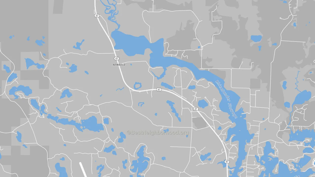 Transit Grade map of Newbold, WI