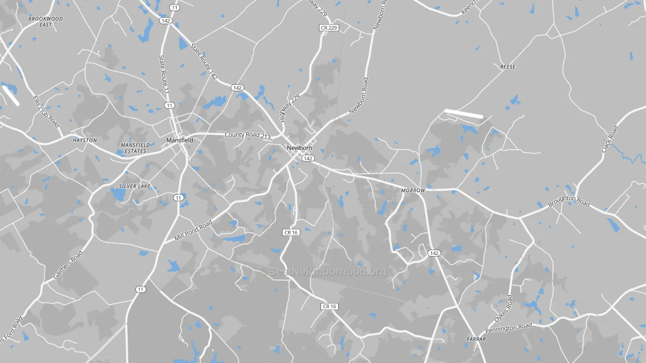 Transit Grade map of Newborn, GA