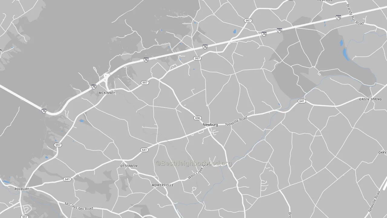 Transit Grade map of Newburg, PA