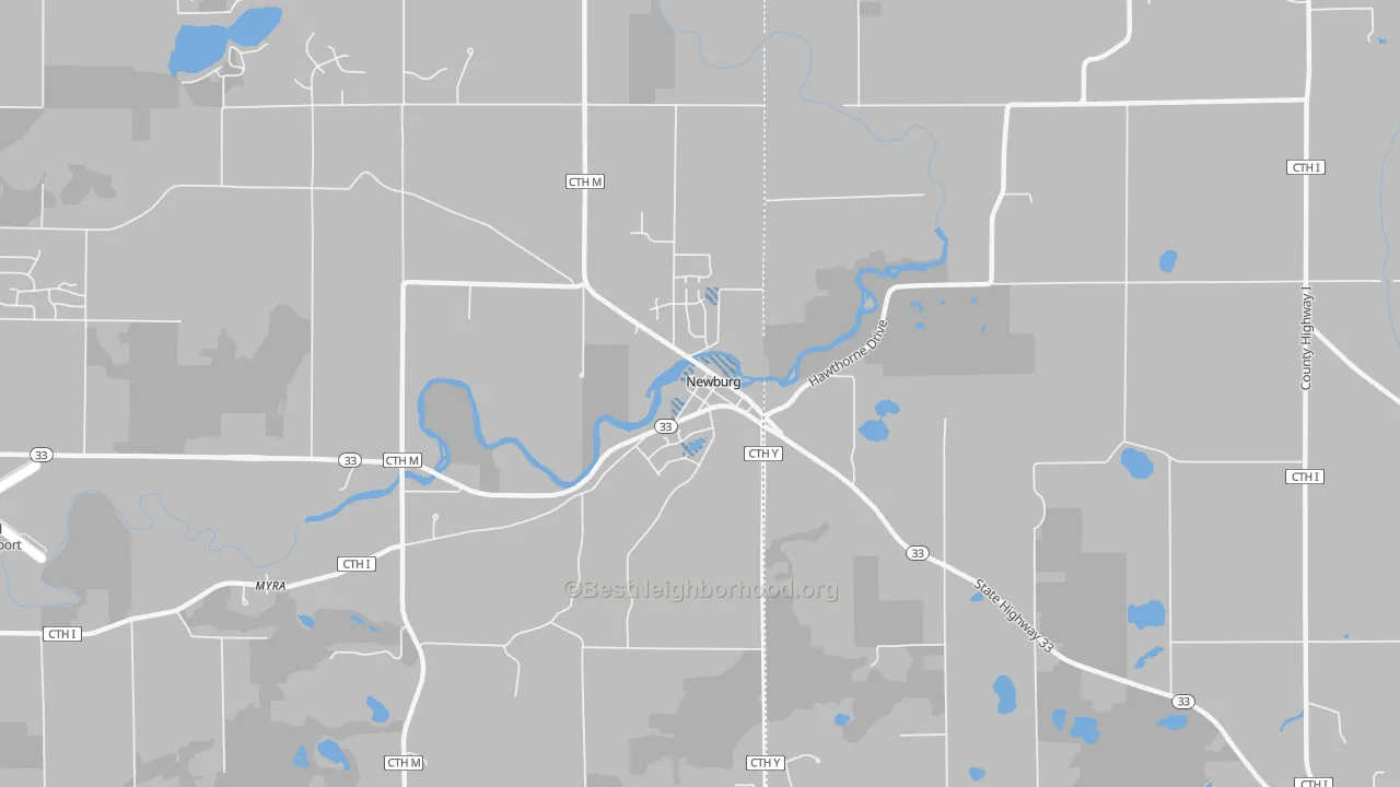 Transit Grade map of Newburg, WI
