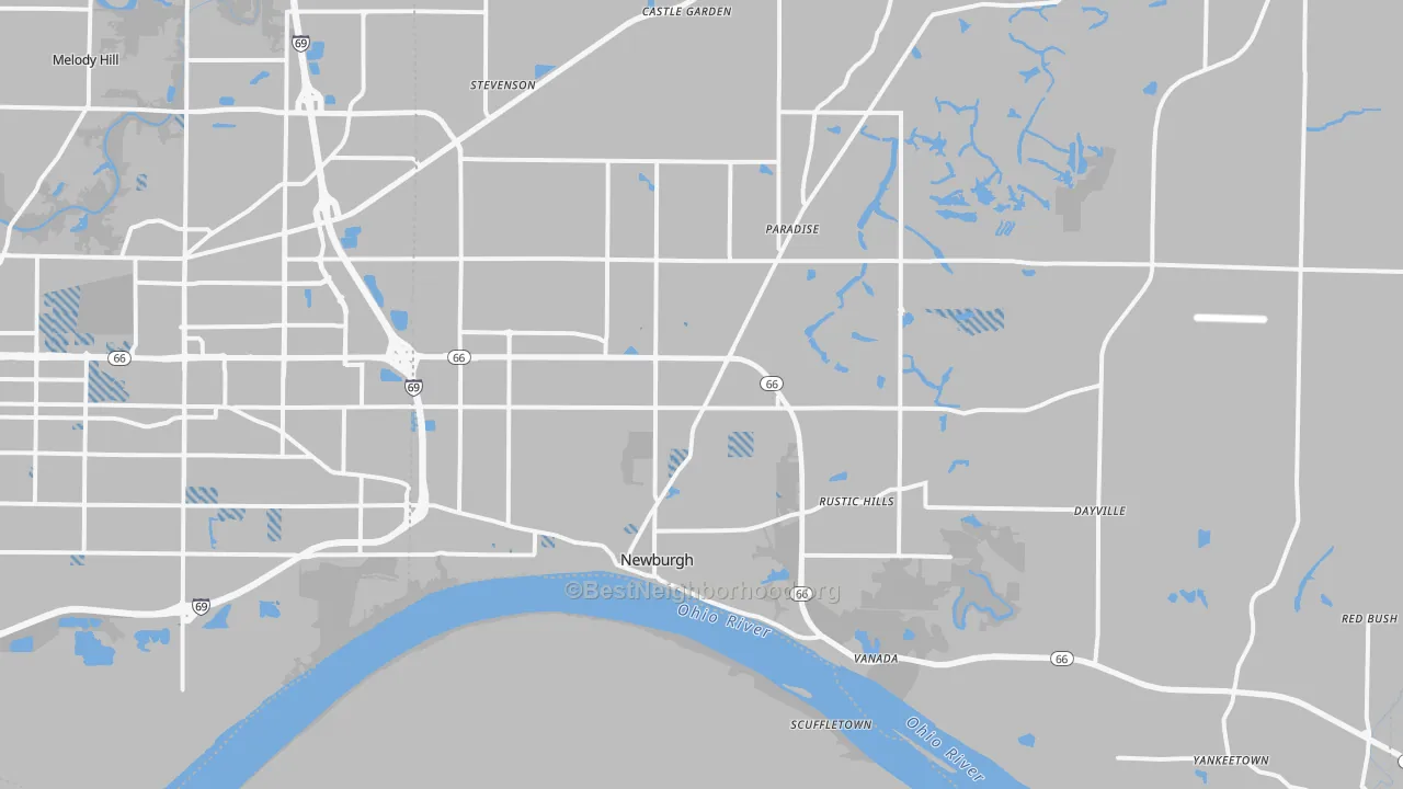 Transit Grade map of Newburgh, IN