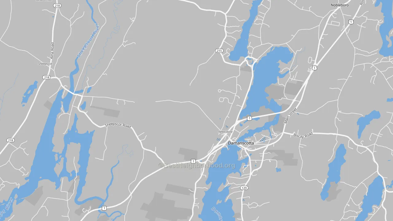 Transit Grade map of Newcastle, ME