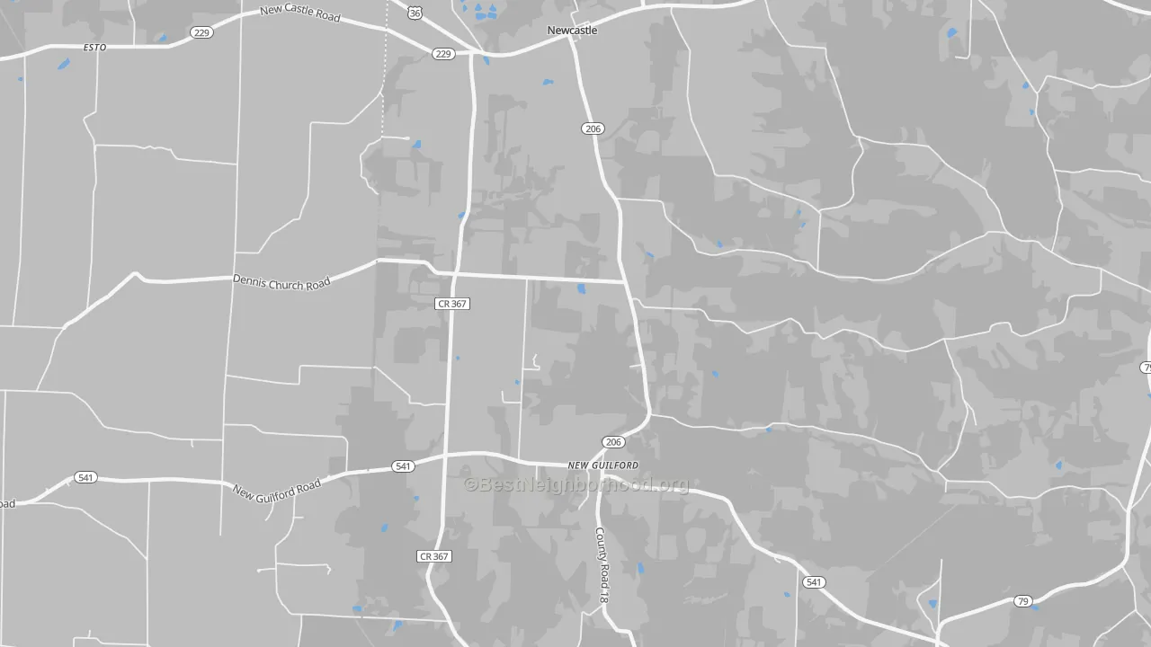 Transit Grade map of Newcastle, OH