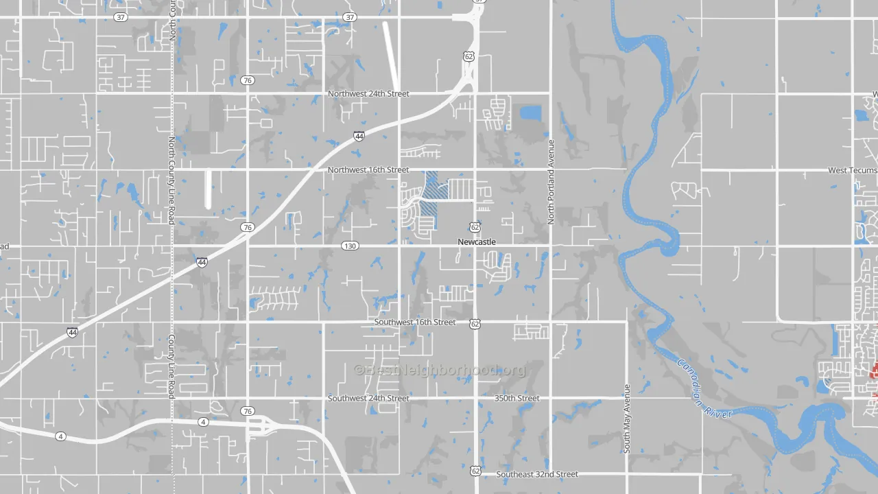 Transit Grade map of Newcastle, OK