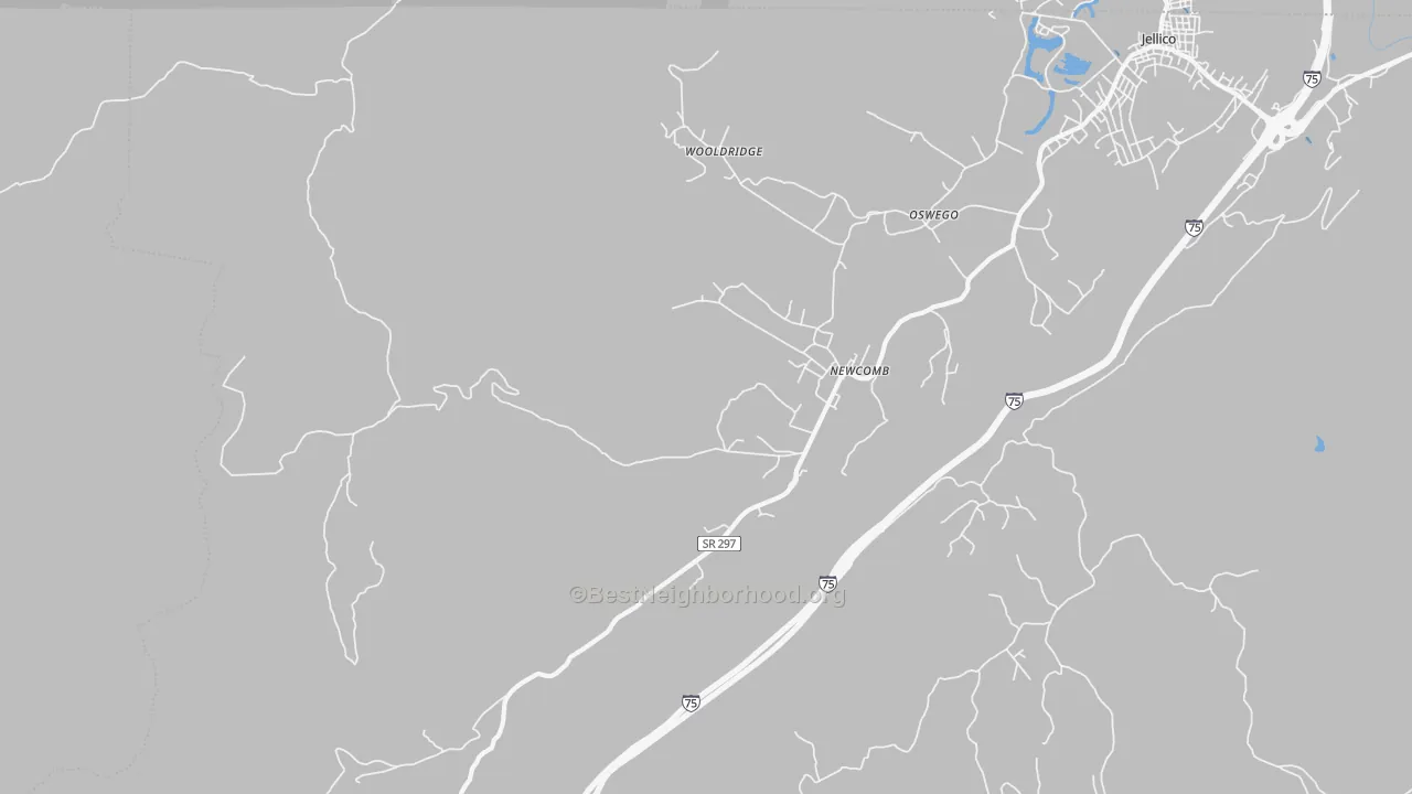 Transit Grade map of Newcomb, TN