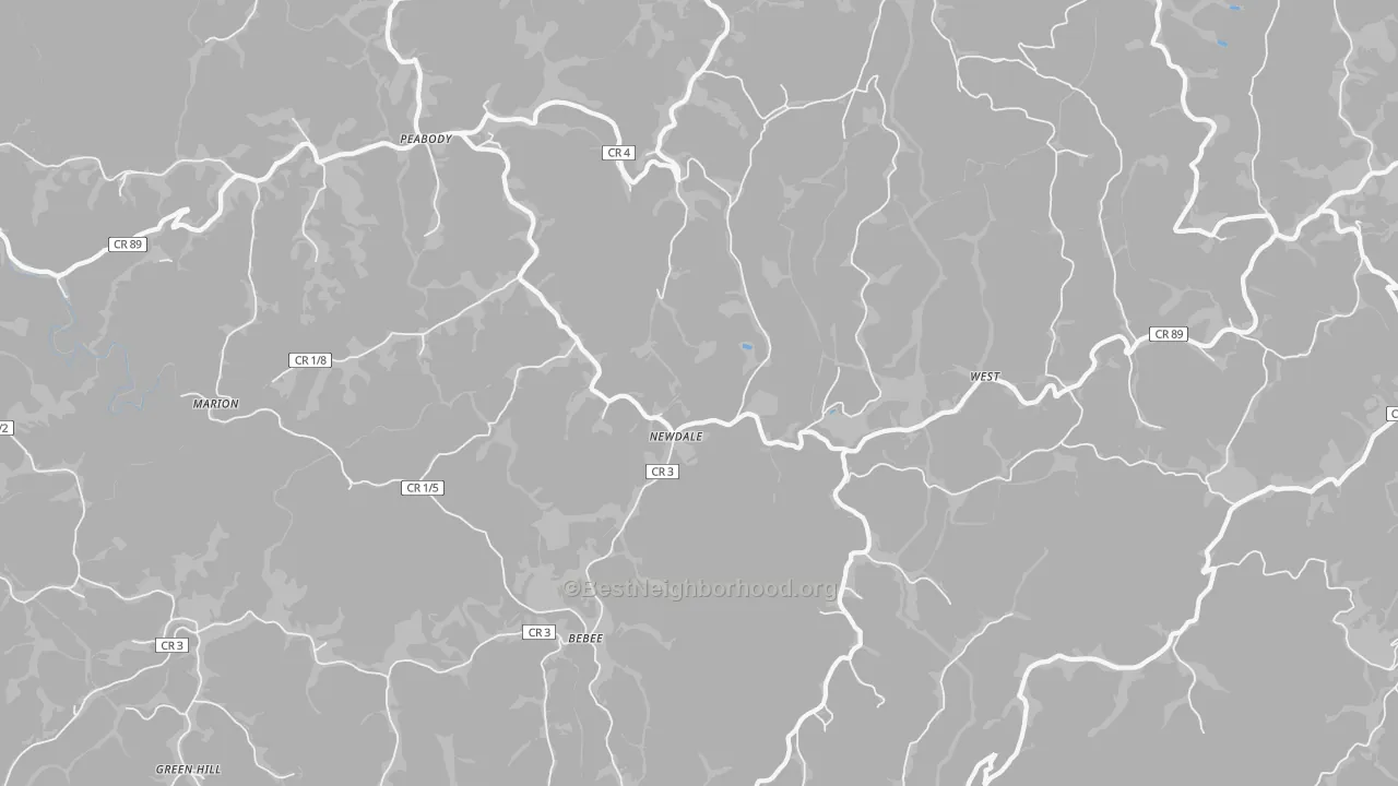 Transit Grade map of Newdale, WV