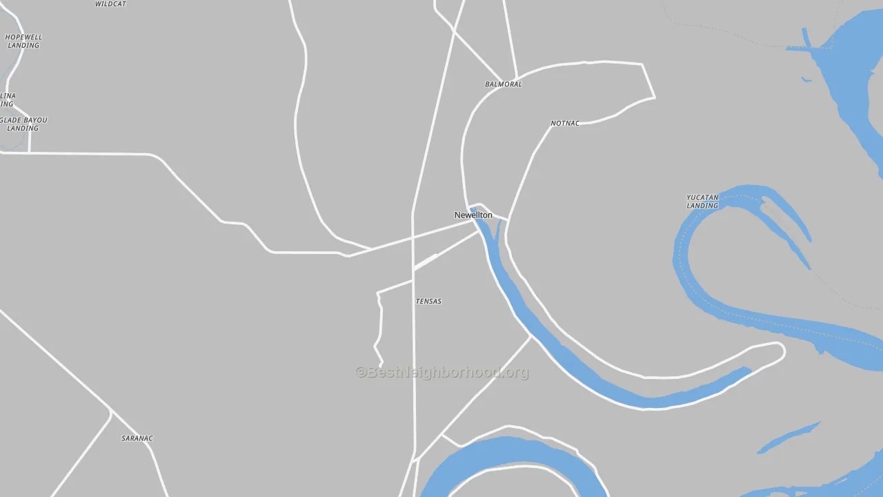 Transit Grade map of Newellton, LA