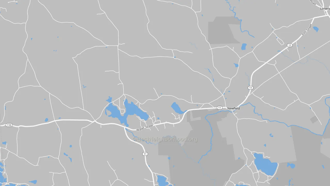 Transit Grade map of Newfield, ME