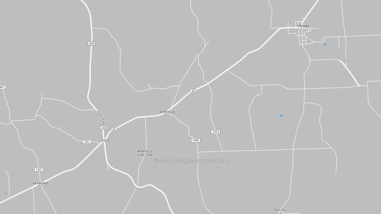 Transit Grade map of Newfield, PA